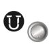 Pins med magnet (svart)