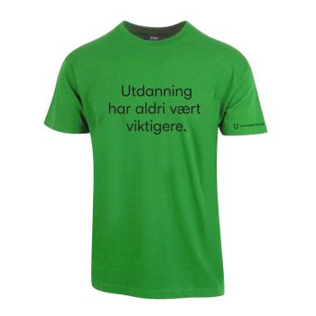 T-skjorte: Utdanning har aldri vært viktigere, grønn