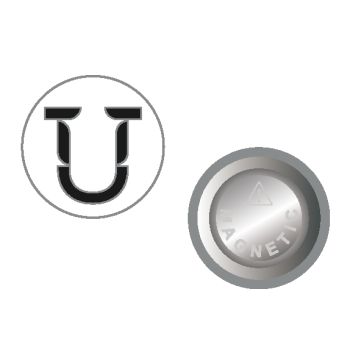 Pins med magnet (hvit)