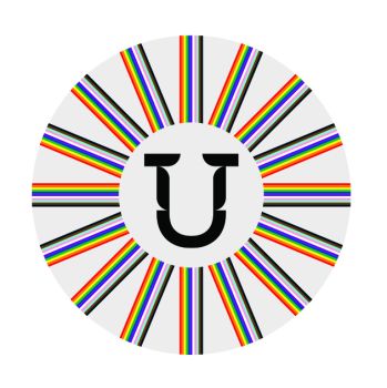 Buttons - Pride (hvit U streker)