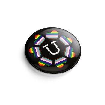 Buttons Regnbue (Svart U m. hjerter)