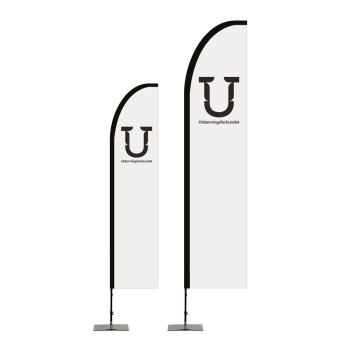 Beachflagg (hvit) 310cm