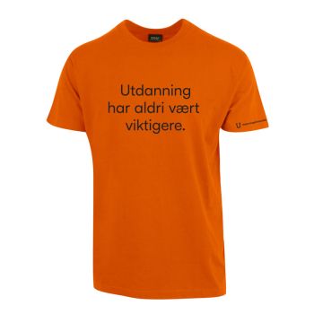 T-skjorte: Utdanning har aldri vært viktigere, orange