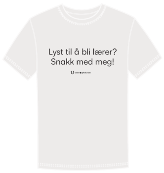 "Lyst til å bli lærer?" - T-skjorte i bomull Hvit