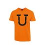 Økologisk t-skjorte bomull (stor "U"-trykk) Orange