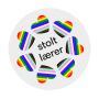 Buttons - Pride (hvit stolt lærer m. hjerter)