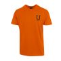 Økologisk t-skjorte ( kvadrat-logo bryst) Orange